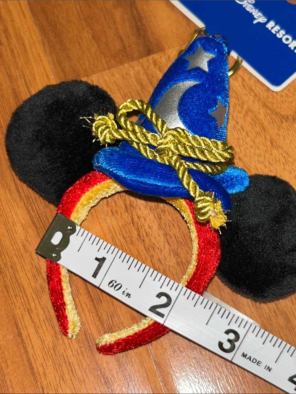 NWT Disney x Tokyo Disneyland Mini Fantasia Mickey Ears Headband Keychain - Picture 3 of 11